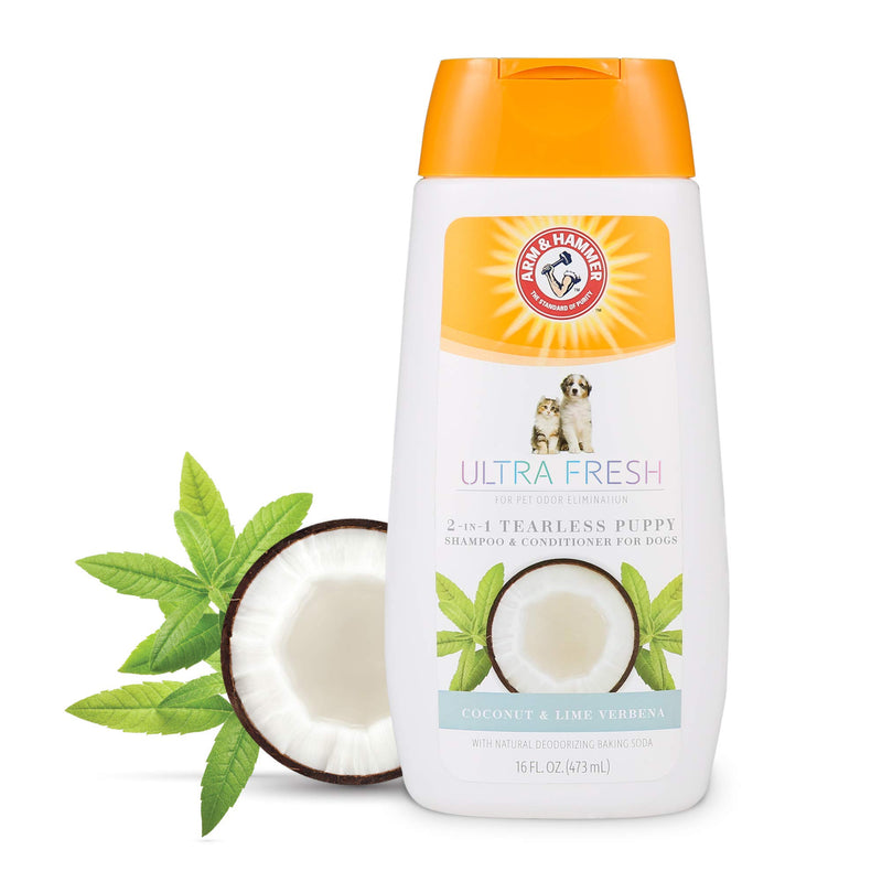 Arm & Hammer Ultra Fresh 2 en 1 Tearless Puppy Shampoo y Acondicionador para Perros